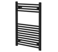 Colore Pizarro Straight Heated Towel Rail | Matt Black | Mild Steel | 800mm x 600mm