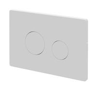 Colore Pneumatic Dual Flush Plate with Round Buttons | Matt White | Plastic | 210mm x 140mm x 99mm