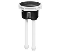 Colore Round Dual Flush Push Button | Matt Black | Plastic | 48mm