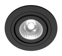 Colore Round IP65 35W Tiltable Bathroom Downlight | Matt Black | Steel | 93mm x 115mm x 93mm