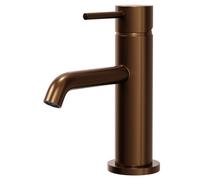Colore Round Mini Mono Basin Mixer Tap | Brushed Bronze | Brass | 50mm x 138mm x 134mm