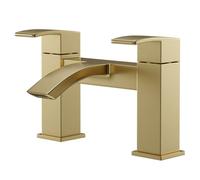 Colore Square Bath Filler Tap | Brushed Brass | 228mm x 200mm x 156mm