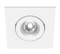 Colore Square IP65 35W Tiltable Bathroom Downlight | Matt White | Steel | 92mm x 130mm x 92mm