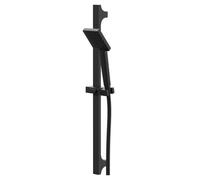 Colore Square Square Shower Slide Rail Kit | Matt Black | Stainless Steel | 119mm x 680mm x 93mm