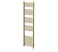 Colore Straight Electric Heated Towel Rail | Brushed Brass | Mild Steel | 1600mm x 500mm