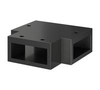Colore T-Piece for Joining Flat Support Bars | Gunmetal Grey | Aluminium | 8mm/10mm