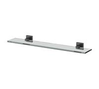 Colore Vector and Glass Wall Mounted Vanity Shelf | Gunmetal Grey | 600mm