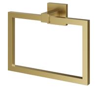Colore Vector Wall Mounted Towel Ring | Brushed Brass | Mild Steel | 210mm x 160mm x 65mm