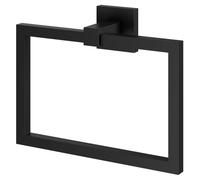 Colore Vector Wall Mounted Towel Ring | Matt Black | Mild Steel | 210mm x 160mm x 65mm