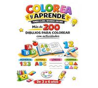 Colorea y Aprende (3-6 años): Letras, números, líneas y formas | Motricidad fina | +200 páginas. (ColorPop Studio Kids Learning Books)