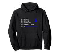 Colorectal Cancer Awareness Brave Blue Ribbons Pullover Hoodie