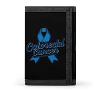 Colorectal Cancer Awareness Men Trifold Wallets with Card Holders Keychain Slim Purse Money Clip for Women