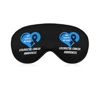 Colorectal Cancer Awareness Sleep Masks Eye Cover Blackout with Adjustable Elastic Strap Night Blindfold for Women Men Yoga Travel Nap