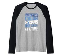 Colorectal Cancer CRC Colon Cancer Awareness Raglan Baseball Tee