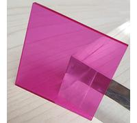 Colored Acrylic Sheets 4 X 4 Inch Laser Cutting Acrylic Sheets Plastic Sheet Extruded Acrylic For Crafts Art Display DIY 15 Colors Available (Translucent Style) (Color : Pink)