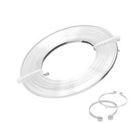 Colored Aluminum Craft Wire Flat and Flexible - Perfect Artistic Cable for Jewelry Making Crochet Earrings Model Building Gardening Sculpting Electricians Hobby Use