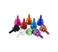 Colored Aluminum Thumb Screws - M4 Knurled Flat Head Hand-Tightening Bolts (6-20mm Lengths)(Red,M4x6mm)