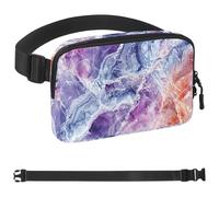 Colored Art Marble-1952 Belt Bag for Men and Women Fanny Pack,Belt Bag with Adjustable Strap,Fashion Crossbody Everywhere Belt Bag for Travel Outdoors Running Hiking, Multicolor,