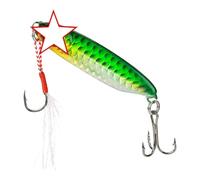 Colored Artificial Lures Features Double Hook and Slow Sinking Properties for Enhancing Fish Attraction Sinking Saltwater Lures