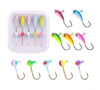 Colored Artificial Soft Bait Ice Fishing Lure with Glow-in-the-Dark Feature, 5 or 10 pcs, for Crankbait Fishing Worms, Compatible with Predatory Fish(H)
