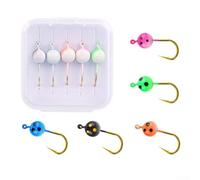 Colored Artificial Soft Bait Ice Fishing Lure with Glow-in-the-Dark Feature, 5 or 10 pcs, for Crankbait Fishing Worms, Compatible with Predatory Fish(A)