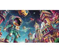 Colored Astronauts 1000 Piece Jigsaw Puzzle,Educational Toy,Adults & Kids 14+,Great Gifts,Impossible Challenge,Home Wall Decor,Premium,Stress Relief 38x26cm