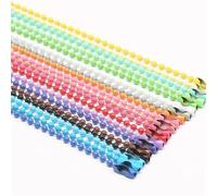 Colored Ball Chain Keychain Bulk 500pcs Metal Hanging Chains Necklace Connector for DIY Bracelet Jewelry Making Accessories(Light Pink)