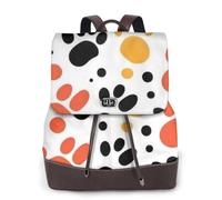 Colored bear paw prints Ladies Travel Fashion Back Pack,Casual backpack,Print Women's leather backpack for Work