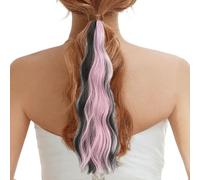 Colored Braided Ponytail with Elastic Tie for Women Braided Ponytail Natural Wrap Ponytail | Synthetic Long Blade Wig Fake Hair Accessories for Girls and Women