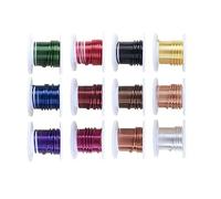 Colored Brass Wires Set For Artistics Gauge Accessory Portable For Sculpture And Wire Wrapping Jewelry Making 12 Rolls Jewelry Making Supplies
