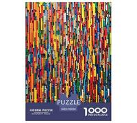 Colored Building Blocks Jigsaw Puzzles Puzzle for Adults Kids. 1000 Piece Impossible Challenge Toy Educational Game Home Decoration for Adults& Kids Age 14 Years Up 70x50cm/1000pcs