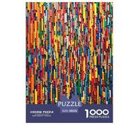 Colored Building Blocks Jigsaw Puzzles Puzzles for Adults Kids. 1000 Piece Impossible Challenge Toy Educational Games Home Decoration for Educational Games Gifts 38x26cm/1000pcs
