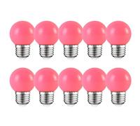 Colored Bulbs LED 2W E27 G45 Lighting Bulb for Party Lighting,Outdoor Patio Party Christmas,LED Coloured GolfBall Bulb - Pink