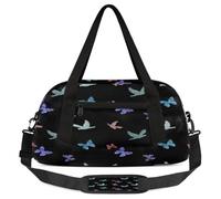Colored Butterfly Bird Kids Overnight Duffle Bags for Girls Boys, Animal Print Lightweight Sports Gym Bag for Kids,Small Overnight Weekender Carry on Travel Bags Dance Bag, Colored Butterfly Bird,