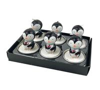 Colored Candles Candles - Handmade Small Tea Lights, Portable Colored Tea Lights | Smokeless Candle 3 Hours Burning, Unscented Cartoon Penguin Candle For Decorate