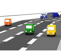 Colored cars: the obstacle race