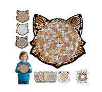 Colored Cat Shaped Wooden Jigsaw Puzzle,Cute CatsShaped Wooden Puzzle,Challenging IrregularJigsaw with Frame,Unique Animal Shape Wood Puzzles,Creative Gift for Cats Lovers,Relaxing Puzzles&Home Decor
