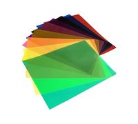 Colored Cellophane Sheets - Primary Colors Film A4 | Colored Ƒilm To Cover Lights Light Filters, 10 Different Color Heat Insulation For Shopping Mall Glass