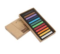 Colored Chalk Pastels, 5.8cm Square Pastel Sticks Set Bright Colored Fluorescent Crayons for Office School Art Drawing Painting Blending (12 Colors)