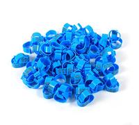 Colored Chicken Rings, 6Colors 100PCS/Bag 16MM 001-100 Numbered Plastic Poultry Chickens Ducks Goose Leg Bands Rings(Blue)