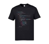 Colored Code Programming JS Men T Shirts Senior IT Engineer SCJP Programmer 100% Cotton Tee Shirts Keyboardman Workday Black XL
