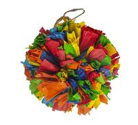 Colored corn leaf pom-pom bird toy Duvoplus