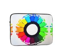 Colored crayon circles Laptop protective case, suitable for 13-inch and 13.6-inch laptops. Features a thickened zipper design.