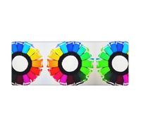 Colored Crayon Circles Large Mouse Pad, Extended Gaming Mousepad,Non-Slip Rubber Base Keyboard Mat31.5x11.8 Inch,XLfor Office Home