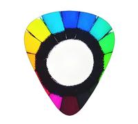 Colored Crayon Circles Multi-Thickness Guitar Pick Set 12 Pieces Clear Tone Comfortable Feel Strong Wear Resistance And Toughness Comes With Transparent Box