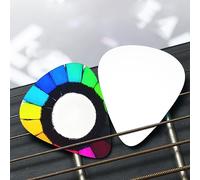 Colored crayon circles Patterned guitar pick set - (thin/medium/thick), widely compatible with all kinds of stringed instruments,
