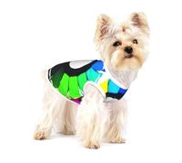 Colored crayon circles Small Pet Cotton Vest L Full Print Dog Cat Soft Breathable Elastic Apparel Daily Party Outfit