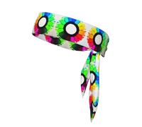 Colored Crayon Circles Sports Headscarf, Men and Ladies Dress Headwear, Fitness, Running, Yoga, Sweat -Absorbing Headband