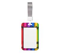 Colored Crayons Card Badge Holder. Durable Abs Material, Clear Id Display, Suitable for Office, Event, Meeting, Easy Identification.