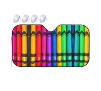 Colored Crayons It is a car Windshield Sun Visor, which Does not take up Too Much Space and Protects The Environment Inside The car.